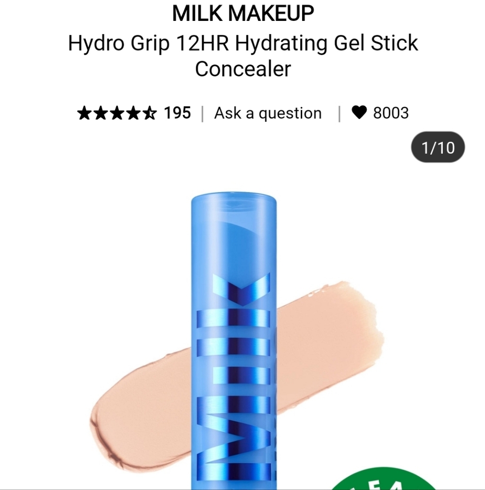 NIB MILK MAKEUP HYDRO GRIP 12 HR HDYRATING GEL STICK CONCEALER